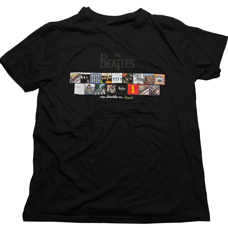 The Beatles | Official Band T-Shirt | Albums on Apple (Puff Print) Iron Safe Non-Iron Wrinkle Free The Beatles | Official Band T-Shirt | Albums on Apple (Puff Print) Iron Safe Non-Iron Wrinkle Free