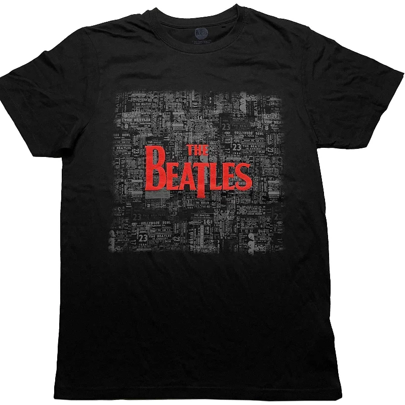 The Beatles | Official Band T-Shirt | Tickets & Logo (Puff Print) Boxy Fit Fitted Loose The Beatles | Official Band T-Shirt | Tickets & Logo (Puff Print) Boxy Fit Fitted Loose