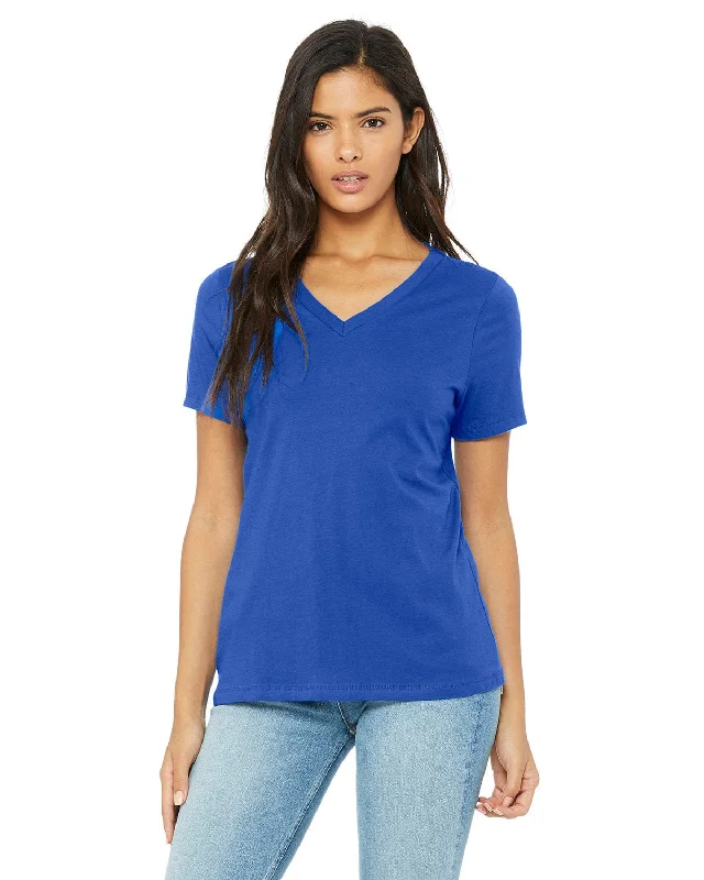 Bella+Canvas Ladies Missy V-Neck T-Shirt | True Royal Plaid T-Shirt Polka Dot Checkered Bella+Canvas Ladies Missy V-Neck T-Shirt | True Royal Plaid T-Shirt Polka Dot Checkered