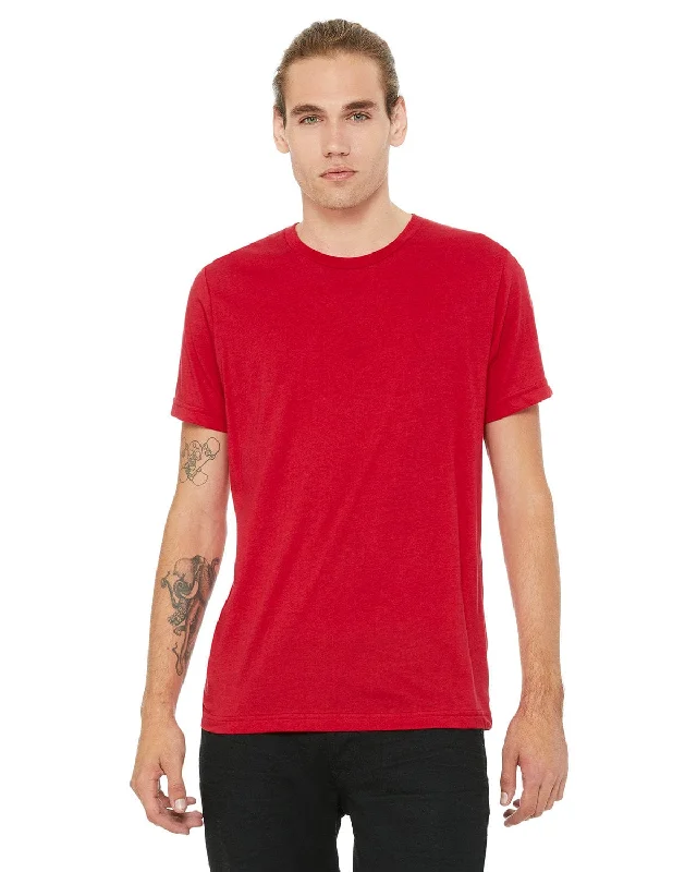 Bella+Canvas Mens Poly-Cotton Short Sleeve T-Shirt | Red Jersey Fabric Tulle Fabric Batik Fabric Bella+Canvas Mens Poly-Cotton Short Sleeve T-Shirt | Red Jersey Fabric Tulle Fabric Batik Fabric