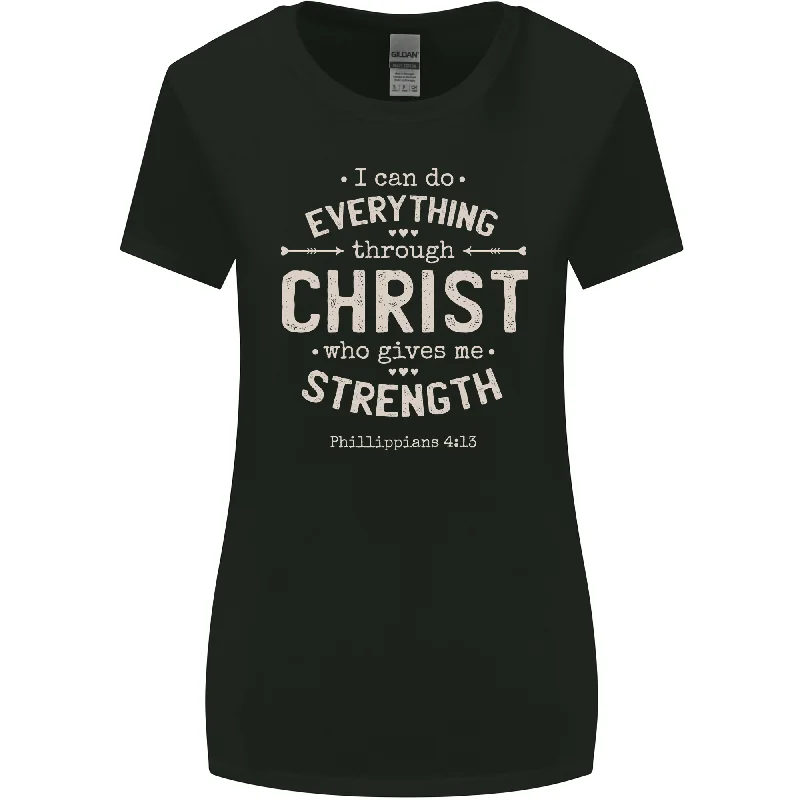 Christ Gives Me Strength Christian Jesus God Womens Wider Cut T-Shirt V-Neck T-Shirt Long Sleeve Cotton Christ Gives Me Strength Christian Jesus God Womens Wider Cut T-Shirt V-Neck T-Shirt Long Sleeve Cotton