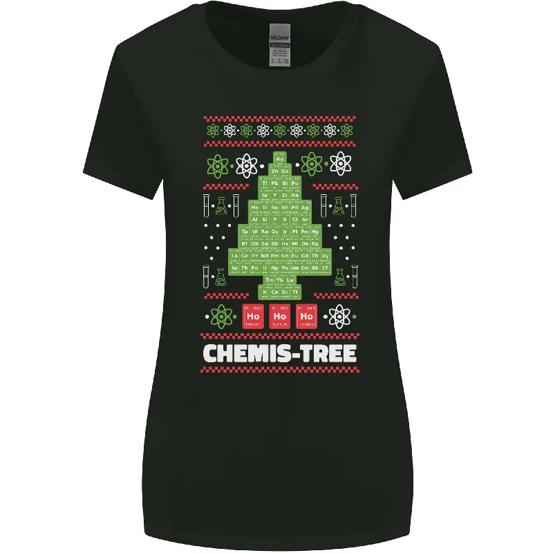 Christmas Chemistry Tree Funny Xmas Science Womens Wider Cut T-Shirt Polka Dot Checkered Tartan Christmas Chemistry Tree Funny Xmas Science Womens Wider Cut T-Shirt Polka Dot Checkered Tartan