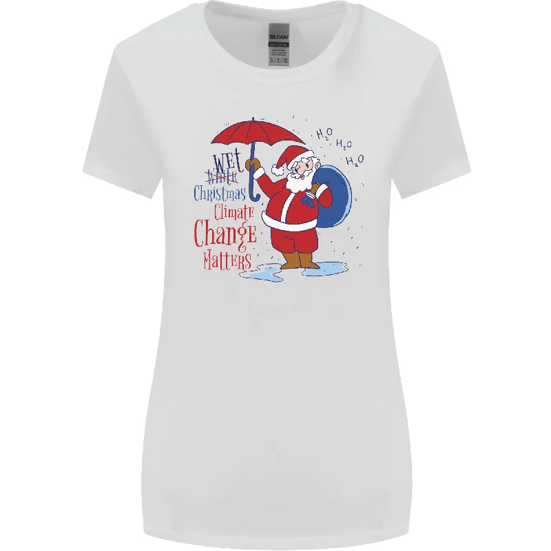 Christmas Climate Change Matters Santa Womens Wider Cut T-Shirt Collared Crew Neck Turtle Neck Christmas Climate Change Matters Santa Womens Wider Cut T-Shirt Collared Crew Neck Turtle Neck