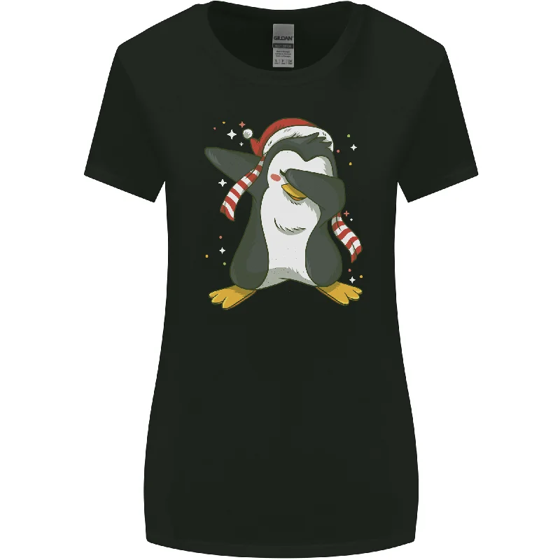 Christmas Dabbing Penguin Funny Xmas Womens Wider Cut T-Shirt Basic T-Shirt Crew Neck Short Sleeve Christmas Dabbing Penguin Funny Xmas Womens Wider Cut T-Shirt Basic T-Shirt Crew Neck Short Sleeve