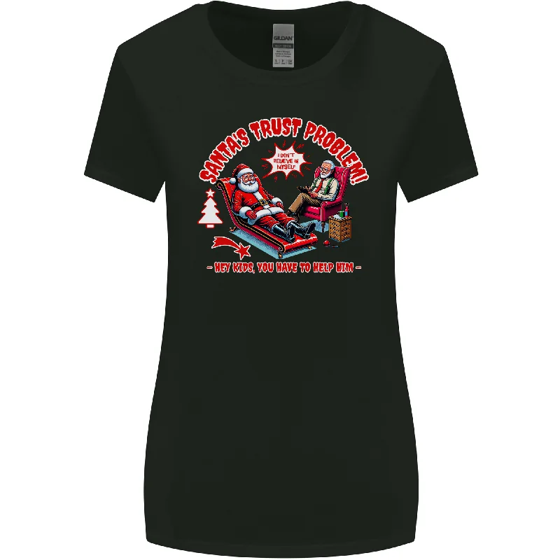 Christmas Funny Santa Trust Xmas Believe Womens Wider Cut T-Shirt Boxy Fit Fitted Loose Christmas Funny Santa Trust Xmas Believe Womens Wider Cut T-Shirt Boxy Fit Fitted Loose