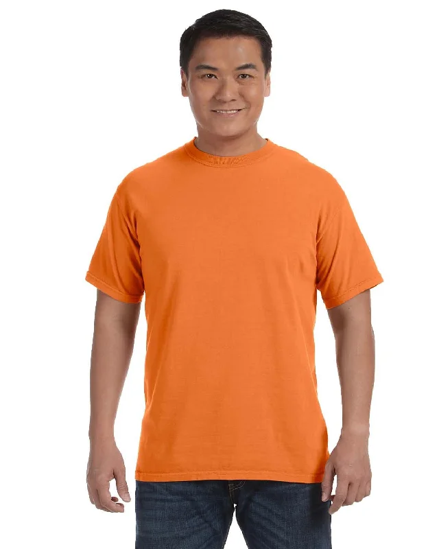 Comfort Colors Ringspun Garment-Dyed T-Shirt | Burnt Orange Solid Color Striped Floral Comfort Colors Ringspun Garment-Dyed T-Shirt | Burnt Orange Solid Color Striped Floral
