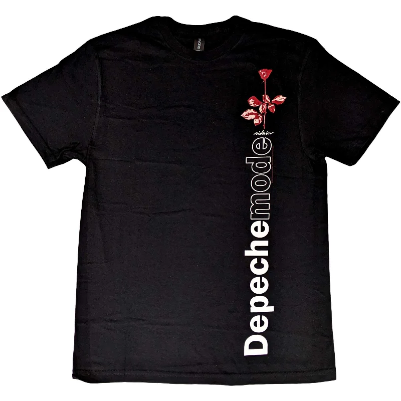Depeche Mode | Official Band T-Shirt | Violator Side Rose Zippered Front Buttoned Front Snap Front Depeche Mode | Official Band T-Shirt | Violator Side Rose Zippered Front Buttoned Front Snap Front