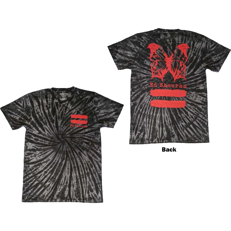 Ed Sheeran | Official Band T-Shirt | Red Equals Butterfly (Back Print & Wash Collection) Spandex Blend Rayon Blend Denim Blend Ed Sheeran | Official Band T-Shirt | Red Equals Butterfly (Back Print & Wash Collection) Spandex Blend Rayon Blend Denim Blend
