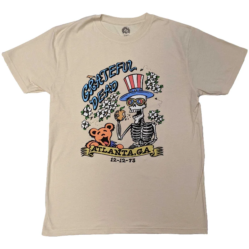 Grateful Dead | Official Band T-Shirt | Atlanta Flowers Basic T-Shirt Crew Neck Short Sleeve Grateful Dead | Official Band T-Shirt | Atlanta Flowers Basic T-Shirt Crew Neck Short Sleeve
