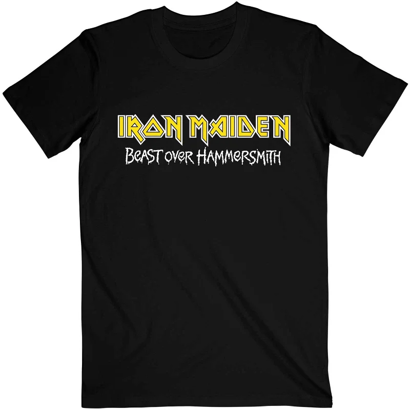 Iron Maiden | Official Band T-Shirt | Beast Over Hammersmith Eddie & Devil (Back Print) Polka Dot Checkered Tartan Iron Maiden | Official Band T-Shirt | Beast Over Hammersmith Eddie & Devil (Back Print) Polka Dot Checkered Tartan