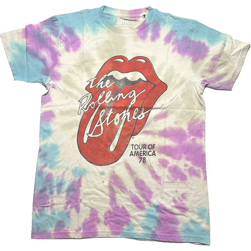 The Rolling Stones | Official Band T-Shirt | Tour of USA '78 (Wash Collection) Print Jacquard Patchwork The Rolling Stones | Official Band T-Shirt | Tour of USA '78 (Wash Collection) Print Jacquard Patchwork