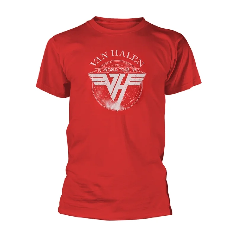 Van Halen Unisex T-shirt: 1979 Tour (back print) Cotton Fabric Linen Fabric Terry Fabric Van Halen Unisex T-shirt: 1979 Tour (back print) Cotton Fabric Linen Fabric Terry Fabric