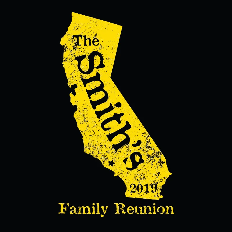 California Family Reunion T-Shirt Design R1-8 Chenille Blend Fleece Blend Nylon Blend California Family Reunion T-Shirt Design R1-8 Chenille Blend Fleece Blend Nylon Blend