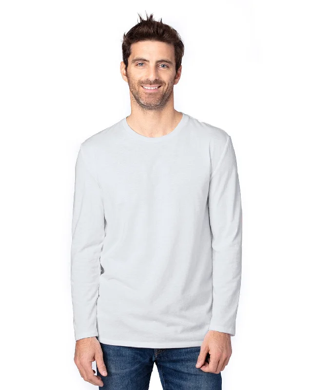 Threadfast Apparel Unisex Ultimate Long Sleeve T-Shirt | Silver Front Pockets Side Pockets Patch Pockets Threadfast Apparel Unisex Ultimate Long Sleeve T-Shirt | Silver Front Pockets Side Pockets Patch Pockets