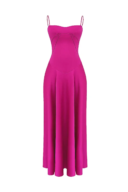 Anabella Fuchsia Lace Up Maxi Dress by House of CB Fashionable Off-Shoulder Maxi Dress Anabella Fuchsia Lace Up Maxi Dress by House of CB Fashionable Off-Shoulder Maxi Dress