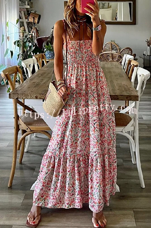 Ready To Vacation Floral Print Smocked Waist Maxi Dress Comfortable Casual Maxi Dress Ready To Vacation Floral Print Smocked Waist Maxi Dress Comfortable Casual Maxi Dress