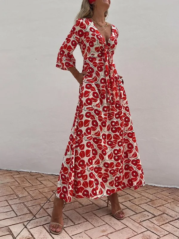 Vacation Floral Print Smocked Graceful Off Shoulder Pocketed Maxi Dress Stylish One-Shoulder Maxi Dress Vacation Floral Print Smocked Graceful Off Shoulder Pocketed Maxi Dress Stylish One-Shoulder Maxi Dress