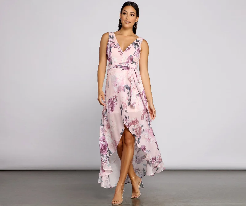 Wrapped In Romance Charming Floral Chiffon Maxi Dress Cozy Spaghetti Strap Maxi Dress Wrapped In Romance Charming Floral Chiffon Maxi Dress Cozy Spaghetti Strap Maxi Dress