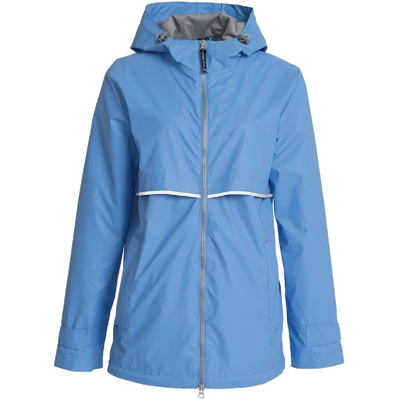 Charles River Women's Periwinkle New Englander Rain Jacket Denim Fabric Leather Fabric Suede Fabric Charles River Women's Periwinkle New Englander Rain Jacket Denim Fabric Leather Fabric Suede Fabric