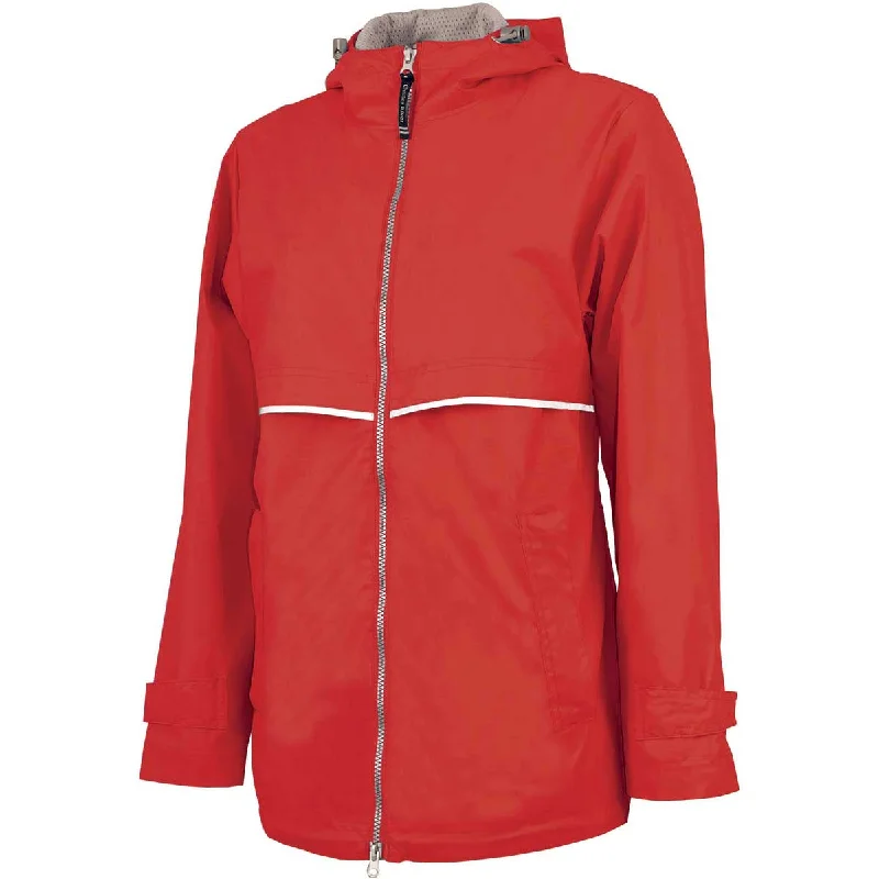 Charles River Women's Red/Reflective New Englander Rain Jacket Cotton Fabric Linen Fabric Terry Fabric Charles River Women's Red/Reflective New Englander Rain Jacket Cotton Fabric Linen Fabric Terry Fabric