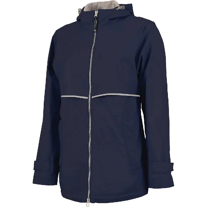 Charles River Women's True Navy/Reflective New Englander Rain Jacket Denim Jacket Leather Jacket Suede Jacket Charles River Women's True Navy/Reflective New Englander Rain Jacket Denim Jacket Leather Jacket Suede Jacket