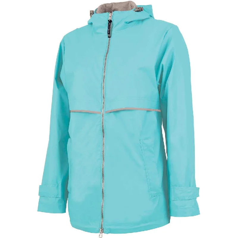 Charles River Women's Aqua/Reflective New Englander Rain Jacket Trench Coat Raincoat Waterproof Jacket Charles River Women's Aqua/Reflective New Englander Rain Jacket Trench Coat Raincoat Waterproof Jacket