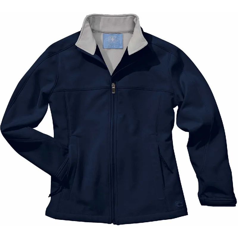 Charles River Women's Navy/Vapor Grey Soft Shell Jacket One-Shoulder Jacket Off-the-Shoulder Jacket Asymmetrical Jacket Charles River Women's Navy/Vapor Grey Soft Shell Jacket One-Shoulder Jacket Off-the-Shoulder Jacket Asymmetrical Jacket