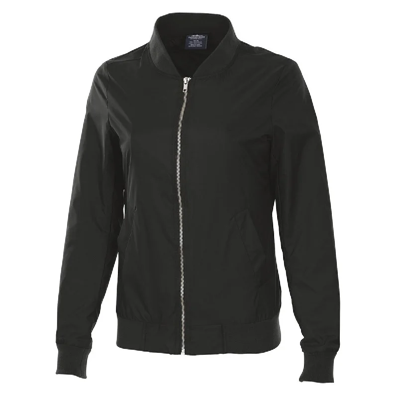 Charles River Women's Black Boston Flight Jacket Front Pockets Side Pockets Patch Pockets Charles River Women's Black Boston Flight Jacket Front Pockets Side Pockets Patch Pockets
