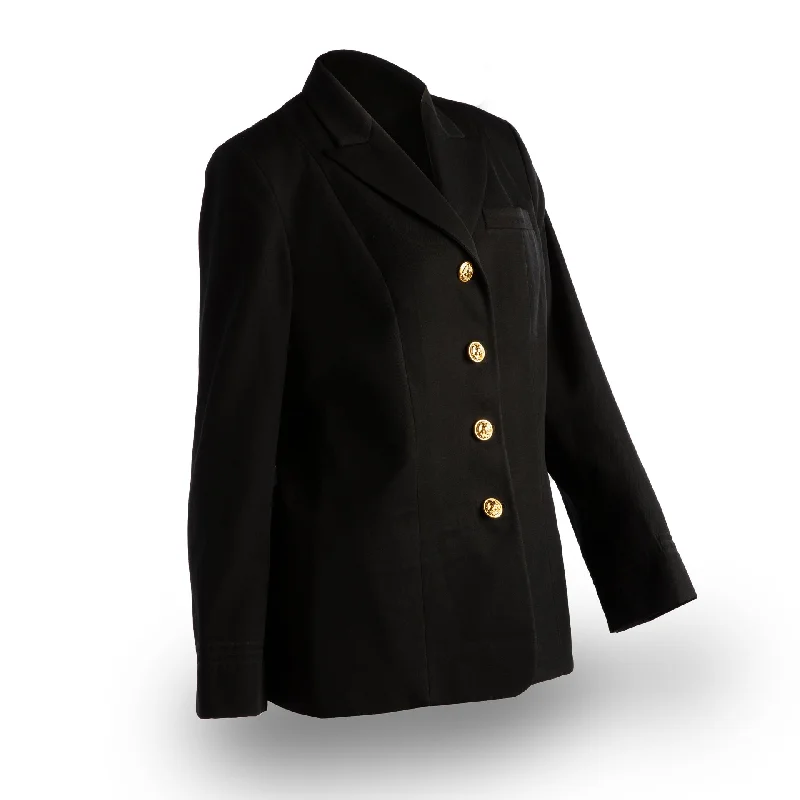 AS-IS NAVY Women Service Dress Blue Jacket - Gold Buttons One-Shoulder Jacket Off-the-Shoulder Jacket Asymmetrical Jacket AS-IS NAVY Women Service Dress Blue Jacket - Gold Buttons One-Shoulder Jacket Off-the-Shoulder Jacket Asymmetrical Jacket
