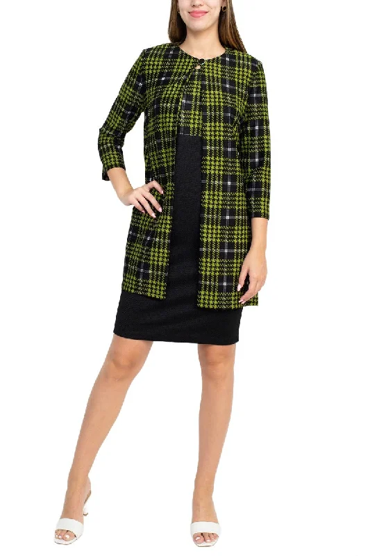 Danny & Nicole Scoop Neck Sleeveless Zipper Back Multi Print Knit Dress with Matching Jacket Knit Jacket Woven Jacket Fleece Jacket Danny & Nicole Scoop Neck Sleeveless Zipper Back Multi Print Knit Dress with Matching Jacket Knit Jacket Woven Jacket Fleece Jacket