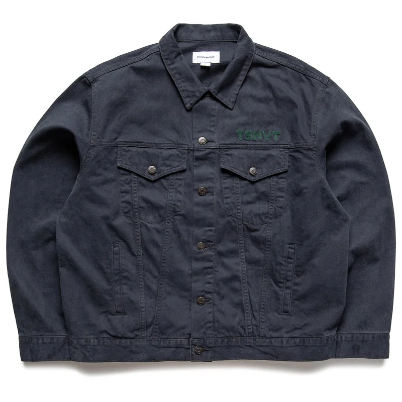 thisisneverthat TSNVT Trucker Jacket - Off Black Herringbone Jacket Checkered Jacket Solid Jacket thisisneverthat TSNVT Trucker Jacket - Off Black Herringbone Jacket Checkered Jacket Solid Jacket