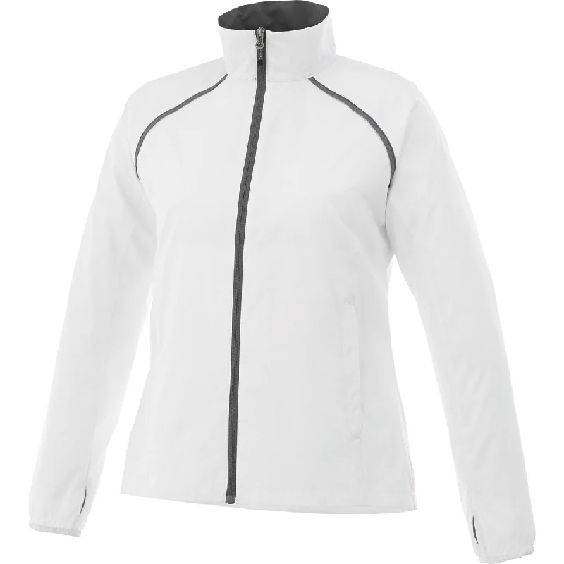 Elevate Women's White Egmont Packable Jacket Striped Jacket Polka Dot Jacket Floral Jacket Elevate Women's White Egmont Packable Jacket Striped Jacket Polka Dot Jacket Floral Jacket
