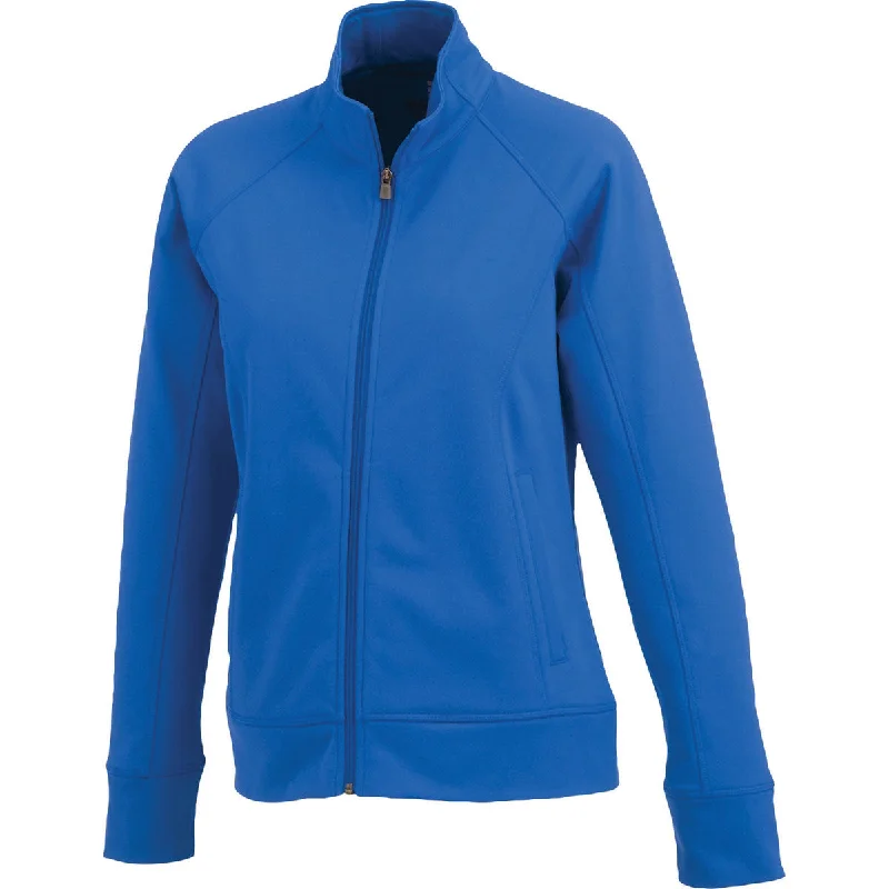 Elevate Women's Olympic Blue Okapi Knit Jacket Boat Neck Shawl Collar Notched Collar Elevate Women's Olympic Blue Okapi Knit Jacket Boat Neck Shawl Collar Notched Collar