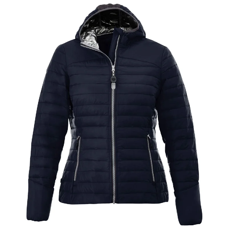 Elevate Women's Vintage Navy Silverton Packable Insulated Jacket Satin Jacket Silk Jacket Chiffon Jacket Elevate Women's Vintage Navy Silverton Packable Insulated Jacket Satin Jacket Silk Jacket Chiffon Jacket
