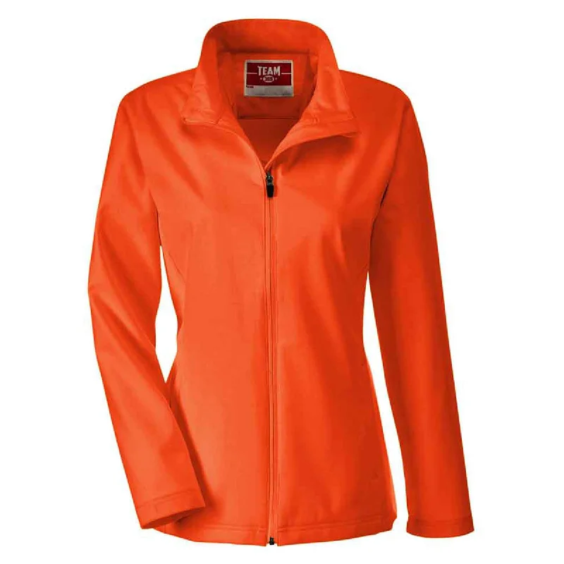 Team 365 Women's Sport Orange Leader Soft Shell Jacket Wool Fabric Cashmere Fabric Tweed Fabric Team 365 Women's Sport Orange Leader Soft Shell Jacket Wool Fabric Cashmere Fabric Tweed Fabric