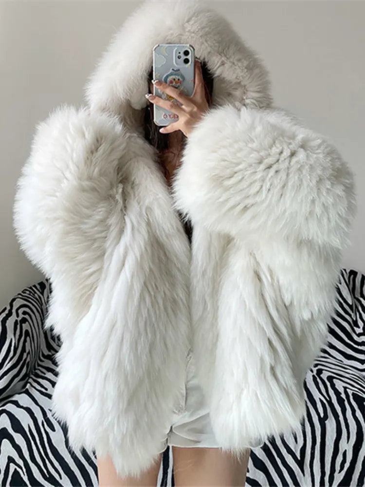 Women's Coat New In Fashion Hooded Solid Color Jacket Elegant Tops Temperament Style Winter Commuting Streetwear Fur Coat Women Faux Fur Jacket Real Fur Jacket Shearling Jacket Women's Coat New In Fashion Hooded Solid Color Jacket Elegant Tops Temperament Style Winter Commuting Streetwear Fur Coat Women Faux Fur Jacket Real Fur Jacket Shearling Jacket