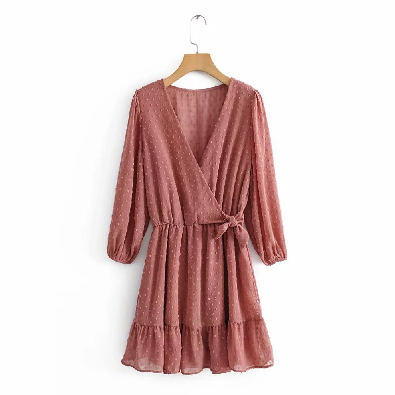 New Women elegant cross v neck bow tied chiffon vestido hem ruffles mini Dress autumn ladies elastic waist kimono Dresses DS2893 Trendy Floral Mini Dress New Women elegant cross v neck bow tied chiffon vestido hem ruffles mini Dress autumn ladies elastic waist kimono Dresses DS2893 Trendy Floral Mini Dress
