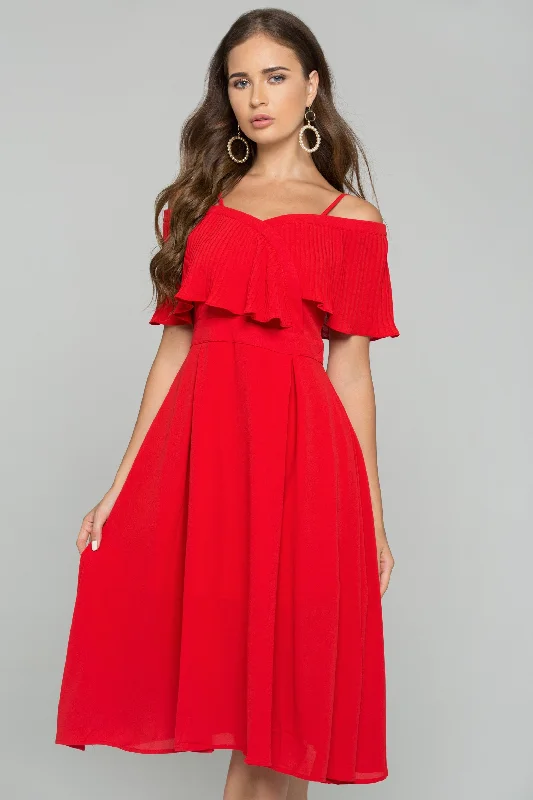 Red Spaghetti Strap Front Ribbed Ruffle Trim Mini Dress Fashionable Lace-Trim Mini Dress Red Spaghetti Strap Front Ribbed Ruffle Trim Mini Dress Fashionable Lace-Trim Mini Dress