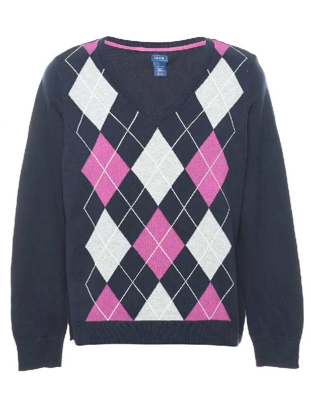 Izod Argyle Jumper - XL Satin Fabric Silk Fabric Chiffon Fabric