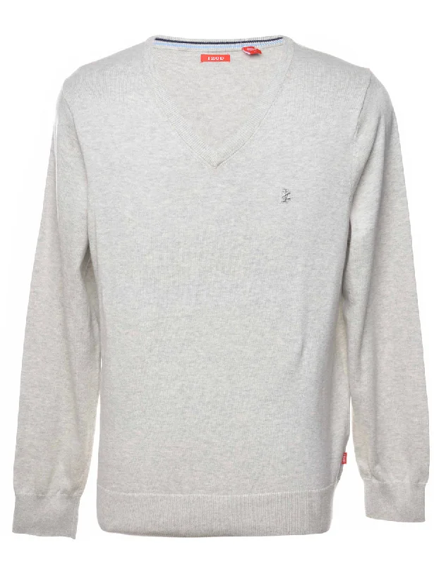 Izod Long Sleeved Jumper - M Embroidered Appliqued Beaded