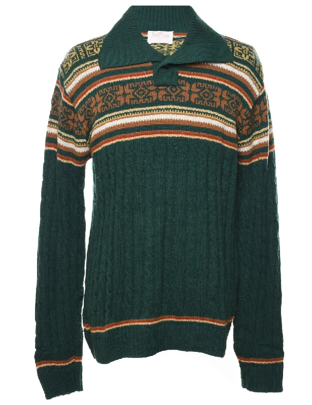 Jantzen Green Nordic Jumper - L Bright Pastel Dark