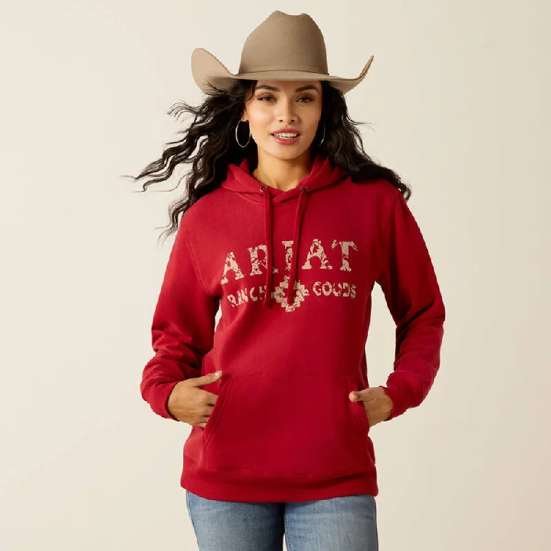Ariat 10052410 Women's Ranch Goods Hoodie Sweatshirt Hoodie with Cuffed Sleeves Snug Secure Ariat 10052410 Women's Ranch Goods Hoodie Sweatshirt Hoodie with Cuffed Sleeves Snug Secure