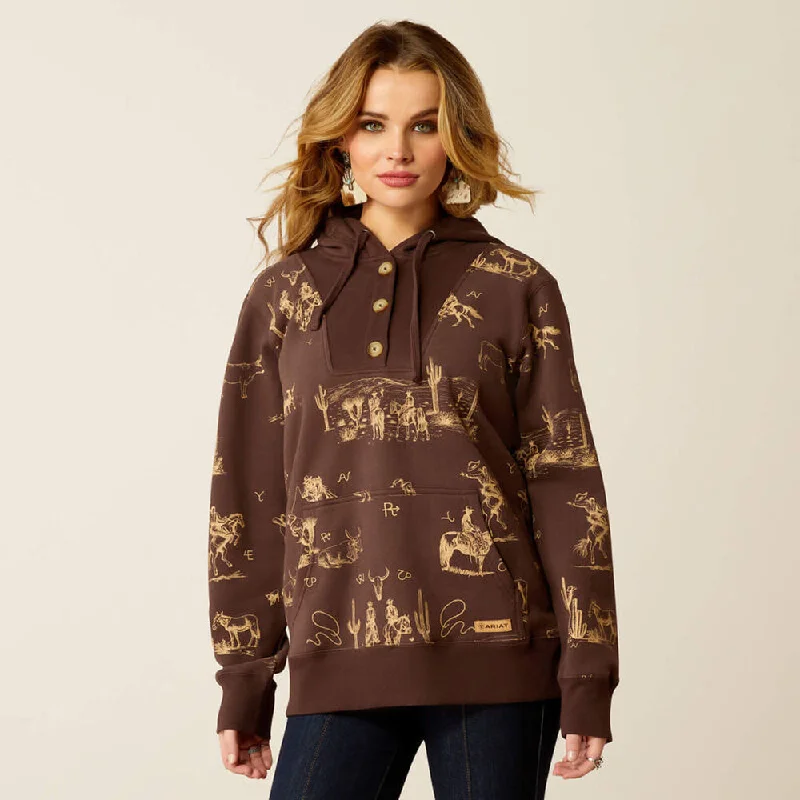 Ariat 10052413 Women's Ranchin Hoodie Sweatshirt Hoodie with Applique Textured Unique Ariat 10052413 Women's Ranchin Hoodie Sweatshirt Hoodie with Applique Textured Unique