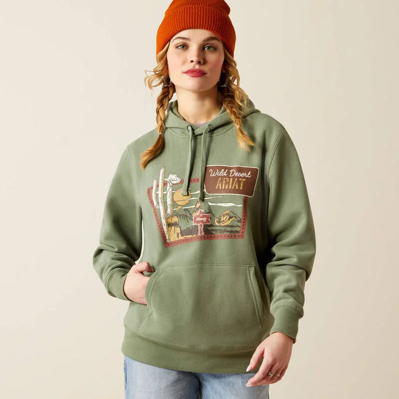 Ariat Women's Route 66 Sea Spray Hoodie 10053959 Hoodie with Camouflage Military Edgy Ariat Women's Route 66 Sea Spray Hoodie 10053959 Hoodie with Camouflage Military Edgy