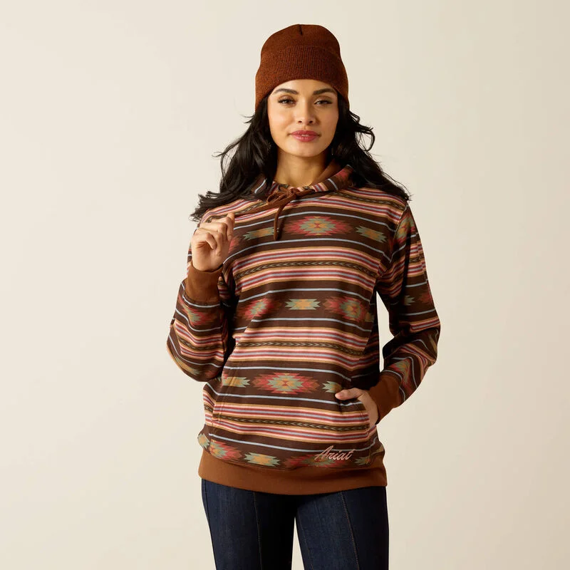 Ariat Women's Soft Silt Serape Print Skyline Hoodie 10053957 Hoodie with Tied Waist Feminine Flattering Ariat Women's Soft Silt Serape Print Skyline Hoodie 10053957 Hoodie with Tied Waist Feminine Flattering