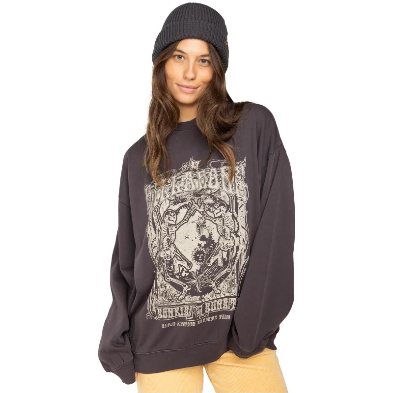Billabong Womens Ride In Loose Fit Pullover Sweatshirt Hoodie with Distressed Vintage Worn Billabong Womens Ride In Loose Fit Pullover Sweatshirt Hoodie with Distressed Vintage Worn