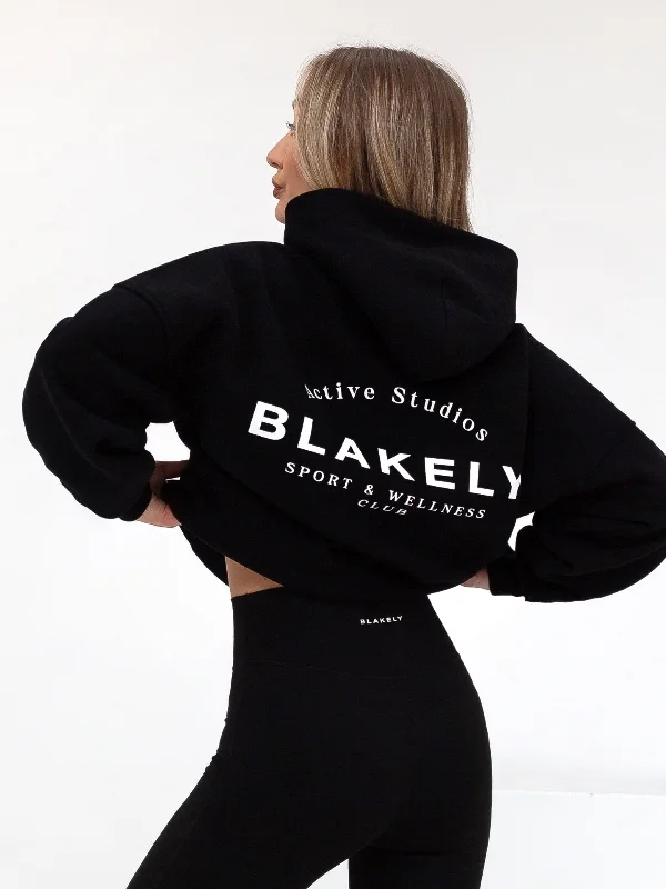 Active Studios Oversized Hoodie - Black Hoodie with Toggle Buttons Decorative Unique Active Studios Oversized Hoodie - Black Hoodie with Toggle Buttons Decorative Unique