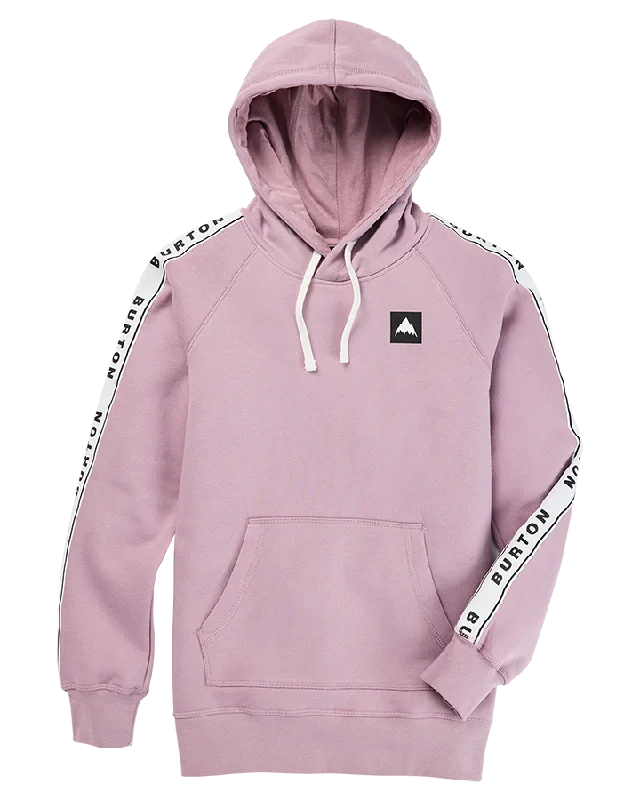 Burton Women's Lost Things Pullover Hoodie - Elderberry - 2023 Hoodie with Hem Raw Edge Edgy Unfinished