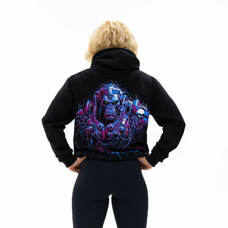 Cyberback Pull Hoodie Cotton Hoodie Fleece Lining Warmth