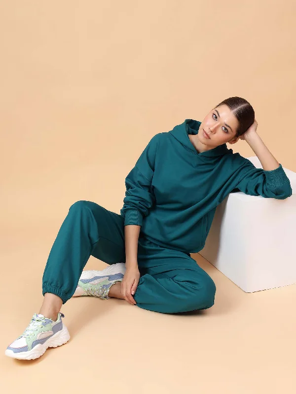 Fitkin Women Solid Teal Green CozyCore Fleece Hoodie Hoodie with High-Low Hem Asymmetrical Trendy Fitkin Women Solid Teal Green CozyCore Fleece Hoodie Hoodie with High-Low Hem Asymmetrical Trendy